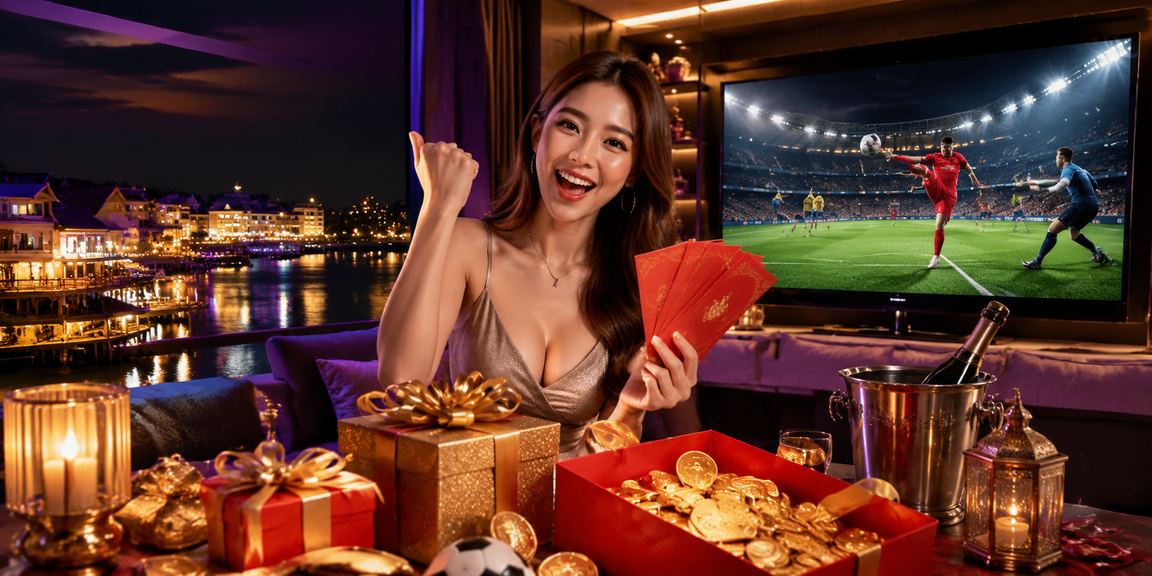 Suasana perayaan Malaysia dengan amplop merah melambangkan bonus dan hadiah